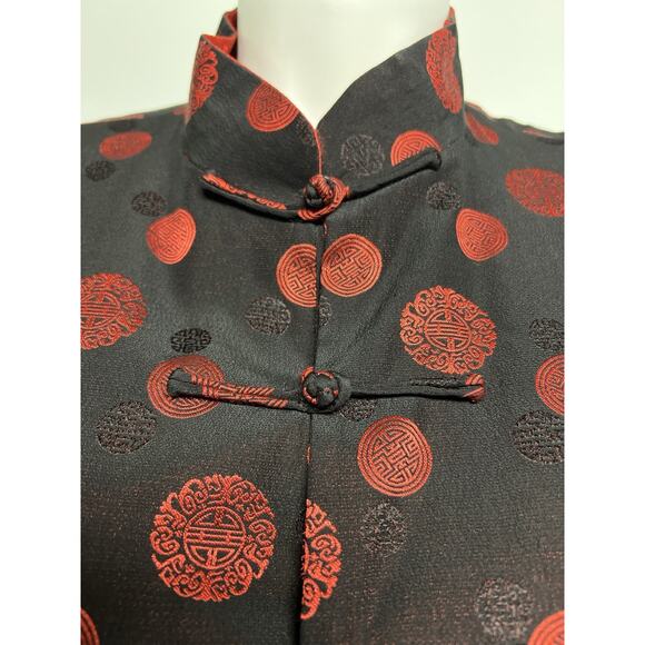 Men’s Vintage Silk Chinese Tang Medium Reversible Shirt Coat Suit Jackets Glam - Picture 5 of 10